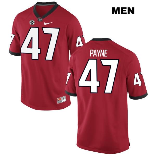 Georgia Bulldogs Men's Christian Payne #47 NCAA Authentic Red Nike Stitched College Football Jersey TCA0156PN